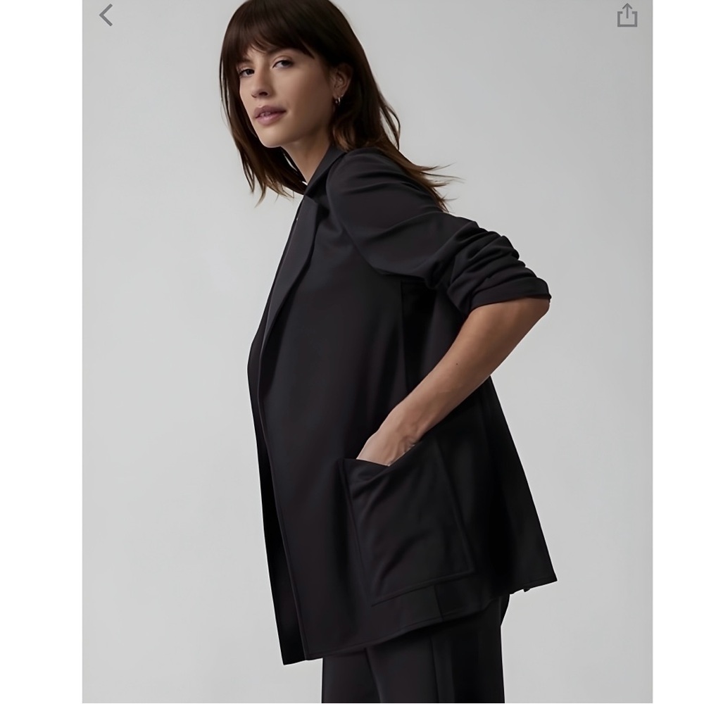 NWT Athleta Eastbound Travel Blazer | Minimalistic Grey | Size 0 - Picture 2 of 14